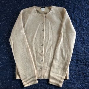 J. Crew wool cardigan with SPARKLE BUTTONS! Size M